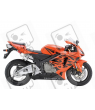 Honda CBR 600RR 2005 - TRIBAL ORANGE DECALS