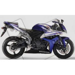 Honda CBR 600RR 2007 - BLUE/WHITE VERSION DECALS