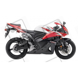 Honda CBR 600RR 2009 - BLACK/WHITE/RED VERSION DECALS