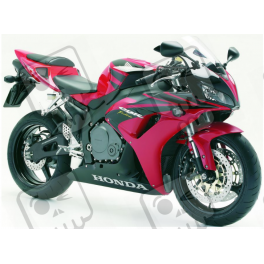 Honda CBR 1000RR 2006 - BLACK/RED VERSION DECALS