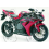 Honda CBR 1000RR 2006 - BLACK/RED VERSION DECALSECALS (Produit compatible)