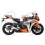 Adhesivos HONDA CBR 1000RR AÑO 2010 NARANJA/PLATA (Producto compatible)